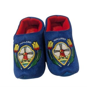 Wooden Shoe Slippers Holland Pull On Fleece Slippers Size 6-9